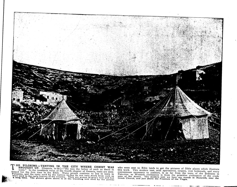 THE PILGRIMS—TENTING IN THE CITY WHERE CHRIST WAS BROUGHT UP. [Genesis, iv:20.]