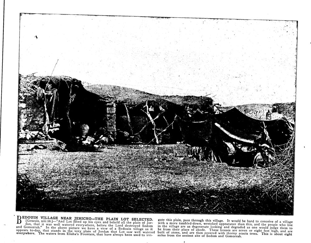 BEDOUIN VILLAGE NEAR JERICHO—THE PLAIN LOT SELECTED. [Genesis, xiii:10.]