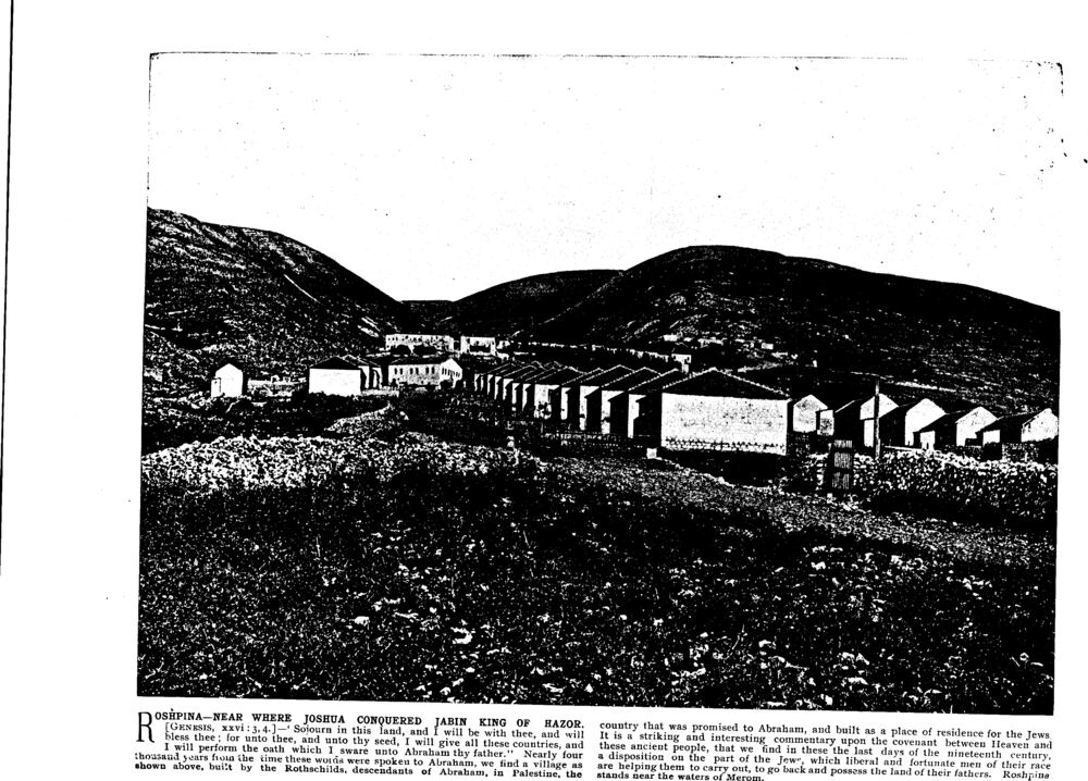 ROSHPINA—NEAR WHERE JOSHUA CONQUERED JABIN KING OF HAZOR. [Genesis, xxvi:3, 4.]