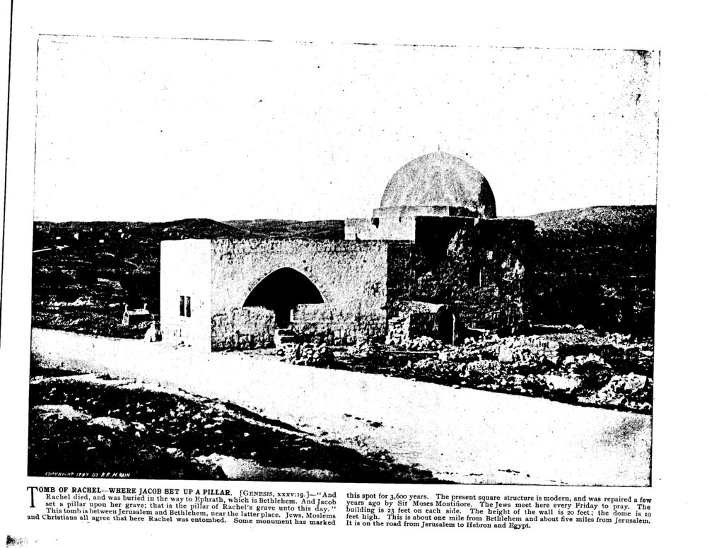 TOMB OF RACHEL—WHERE JACOB SET UP A PILLAR. [Genesis, xxxv:19.]