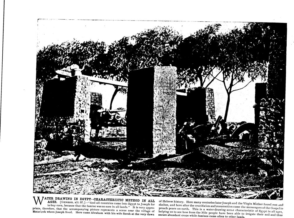 WATER DRAWING IN EGYPT—CHARACTERISTIC METHOD IN ALL AGES. [Genesis, xli: 57.]