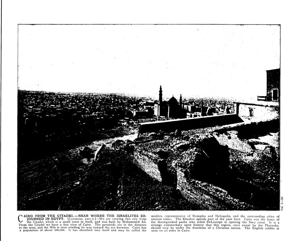 CAIRO FROM THE CITADEL.—NEAR WHERE THE ISRAELITES SOJOURNED IN EGYPT. [Leviticus, xxiv:1.]