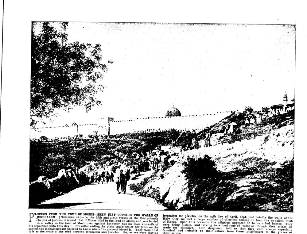 PILGRIMS FROM THE TOMB OF MOSES—SEEN JUST OUTSIDE THE WALLS OF JERUSALEM. [NUMBERS, vi.]