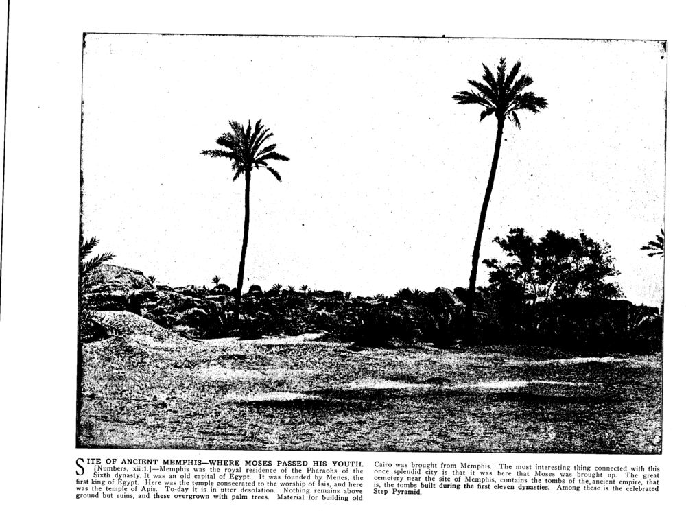 SITE OF ANCIENT MEMPHIS—WHERE MOSES PASSED HIS YOUTH. [Numbers, xii:1.]
