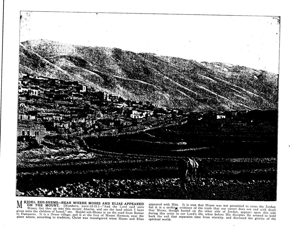 MEJDEL ESH-SHEMS—NEAR WHERE MOSES AND ELIAS APPEARED ON THE MOUNT. [Numbers, xxvii:12-23.]