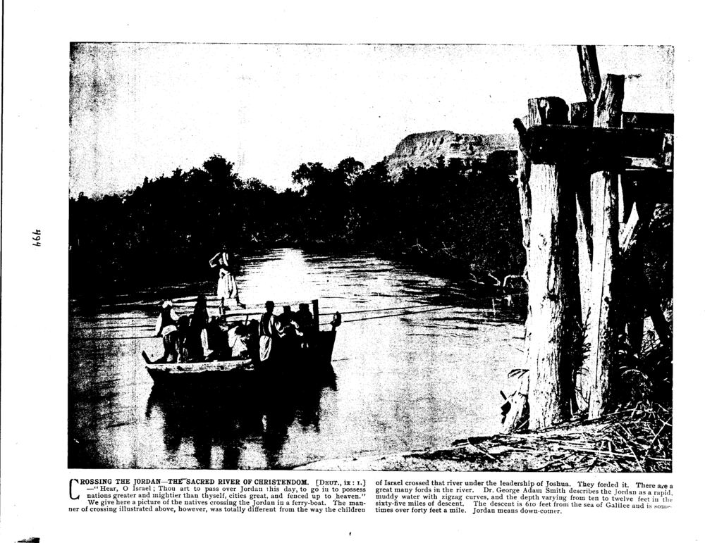 CROSSING THE JORDAN—THE SACRED RIVER OF CHRISTENDOM. [Deut., ix: 1.]