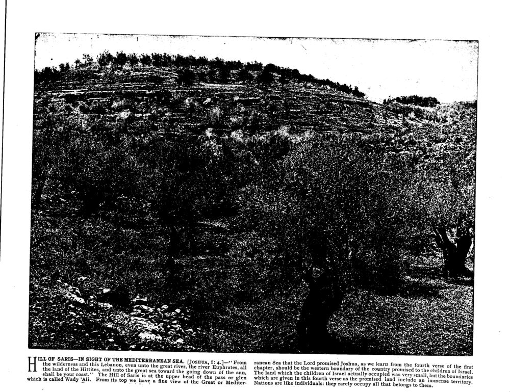 HILL OF SARIS—IN SIGHT OF THE MEDITERRANEAN SEA. [Joshua, i: 4.]