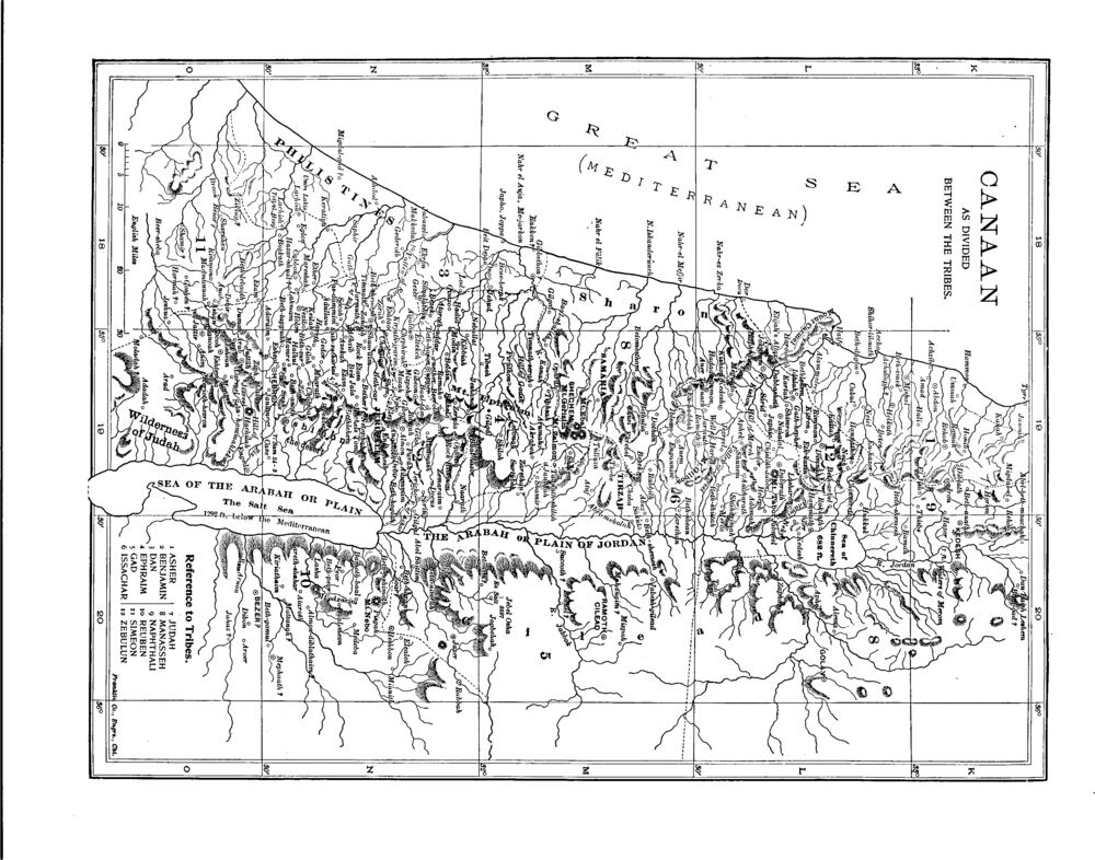 CANAAN AS DIVIDED BETWEEN THE TRIBES.