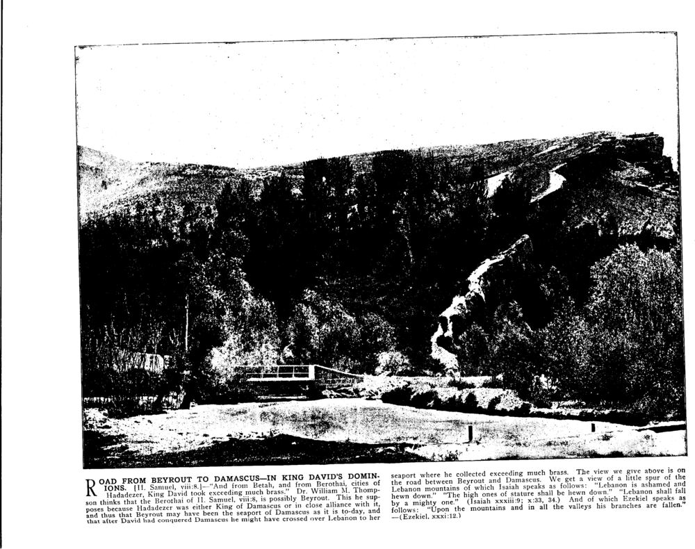 ROAD FROM BEYROUT TO DAMASCUS—IN KING DAVID'S DOMINIONS. [II. Samuel, viii:8.]