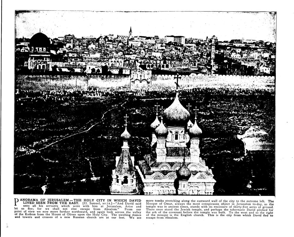 PANORAMA OF JERUSALEM—THE HOLY CITY IN WHICH DAVID LIVED SEEN FROM THE EAST. [II. Samuel, xv:14.]