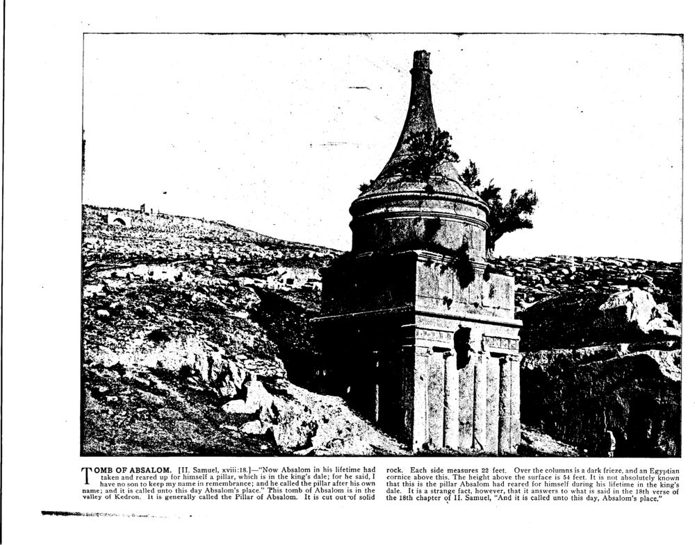 TOMB OF ABSALOM. [II. Samuel, xviii:18.]