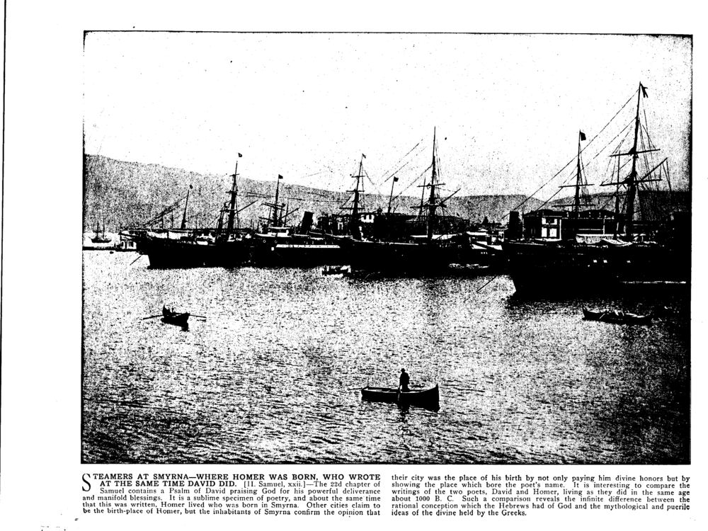 STEAMERS AT SMYRNA—WHERE HOMER WAS BORN, WHO WROTE AT THE SAME TIME DAVID DID. [II. Samuel, xxii.]
