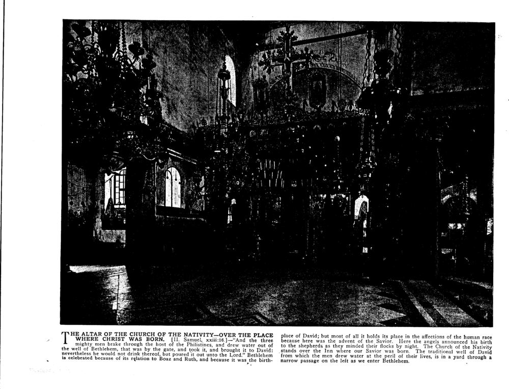 THE ALTAR OF THE CHURCH OF THE NATIVITY—OVER THE PLACE WHERE CHRIST WAS BORN. [II. Samuel, xxiii:16.]