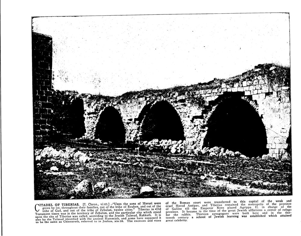 CITADEL OF TIBERIAS. [I. Chron., vi:63.]