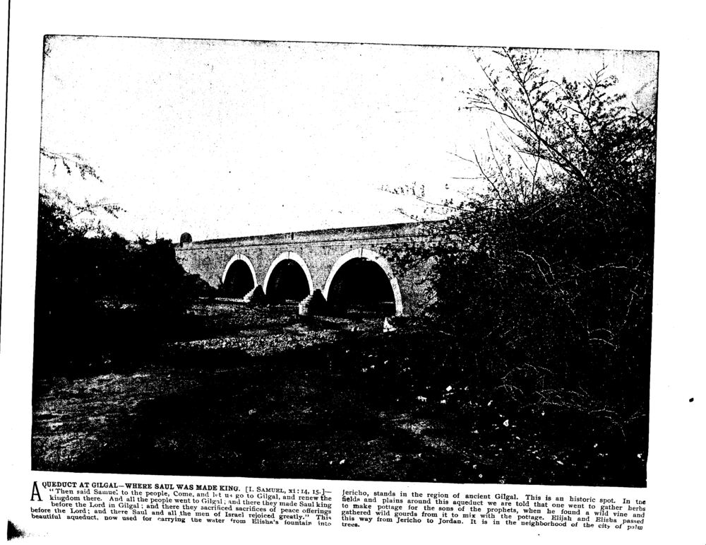 AQUEDUCT AT GILGAL—WHERE SAUL WAS MADE KING. [I. Samuel, xi:14, 15.]