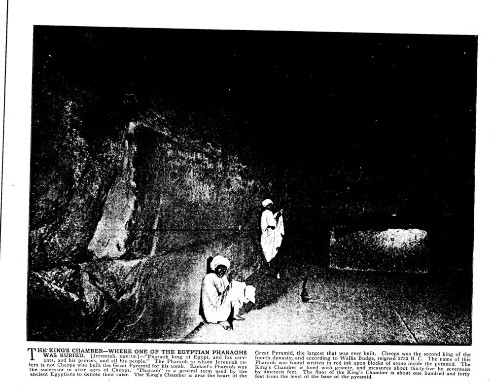 THE KING'S CHAMBER—WHERE ONE OF THE EGYPTIAN PHARAOHS WAS BURIED. [Jeremiah, xxv:19.]