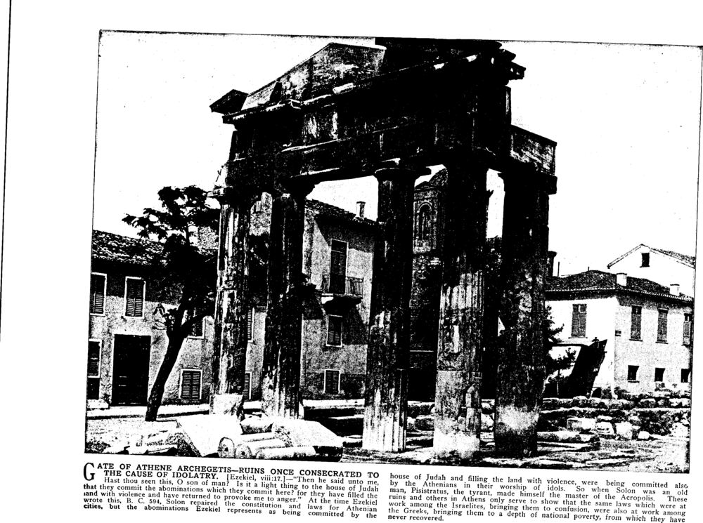 GATE OF ATHENE ARCHEGETIS—RUINS ONCE CONSECRATED TO THE CAUSE OF IDOLATRY. [Ezekiel, viii:17.]