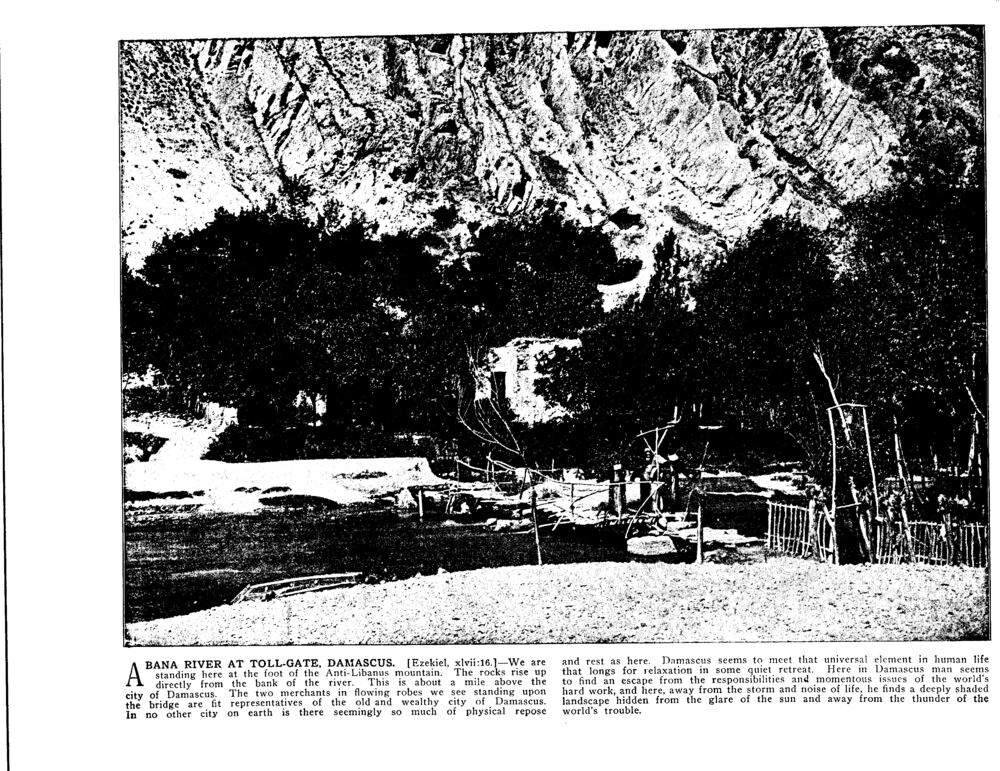 ABANA RIVER AT TOLL-GATE, DAMASCUS. [Ezekiel, xlvii:16.]