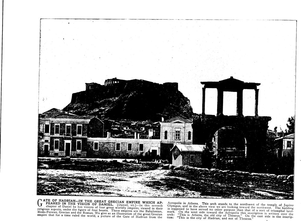 GATE OF HADRIAN—IN THE GREAT GRECIAN EMPIRE WHICH APPEARED IN THE VISION OF DANIEL. [Daniel, vii.]