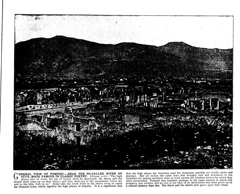 GENERAL VIEW OF POMPEII—NEAR THE SO-CALLED RIVER OF STYX, MADE FAMOUS IN CLASSIC POETRY. [Hosea, x:8.]
