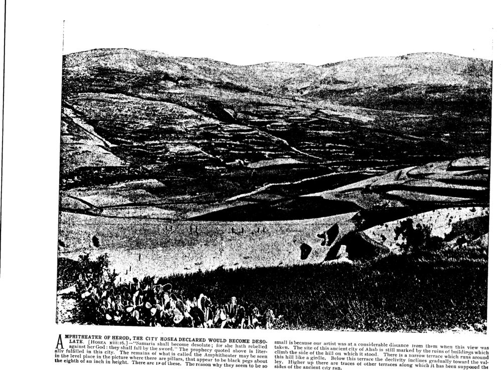 AMPHITHEATER OF HEROD, THE CITY HOSEA DECLARED WOULD BECOME DESOLATE. [HOSEA xiii:16.]