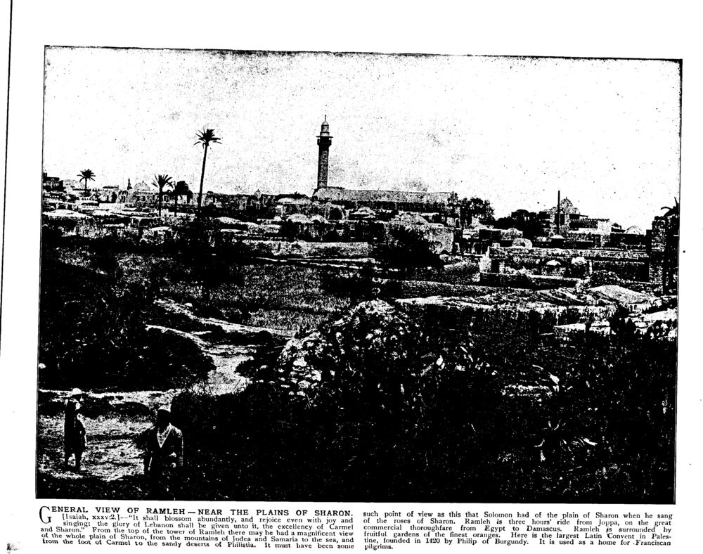 GENERAL VIEW OF RAMLEH—NEAR THE PLAINS OF SHARON. [Isaiah, xxxv:2.]
