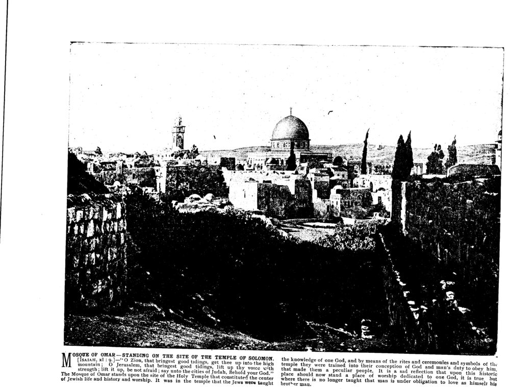 MOSQUE OF OMAR—STANDING ON THE SITE OF THE TEMPLE OF SOLOMON. [ISAIAH, xl: 9.]