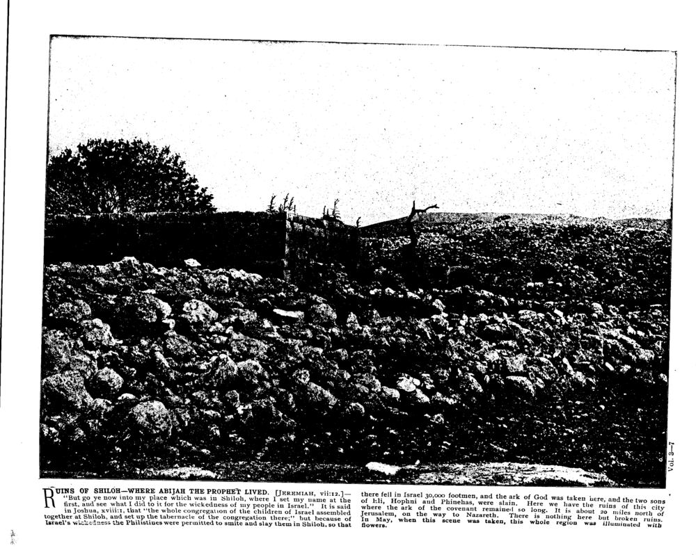 RUINS OF SHILOH—WHERE ABIJAH THE PROPHET LIVED. [Jeremiah, vii:12.]